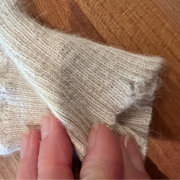 Peruvian Connection Cream V-Neck Alpaca Sweater - Picture 6 of 10